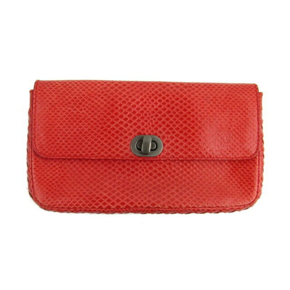 Bottega Veneta Python Pouch Red Wallet - image 1